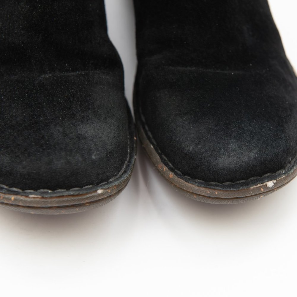 UGG Kona Boots Suede Shearling Winter Faux Bone Toggle Closures Black Size 5 - Picture 6 of 9